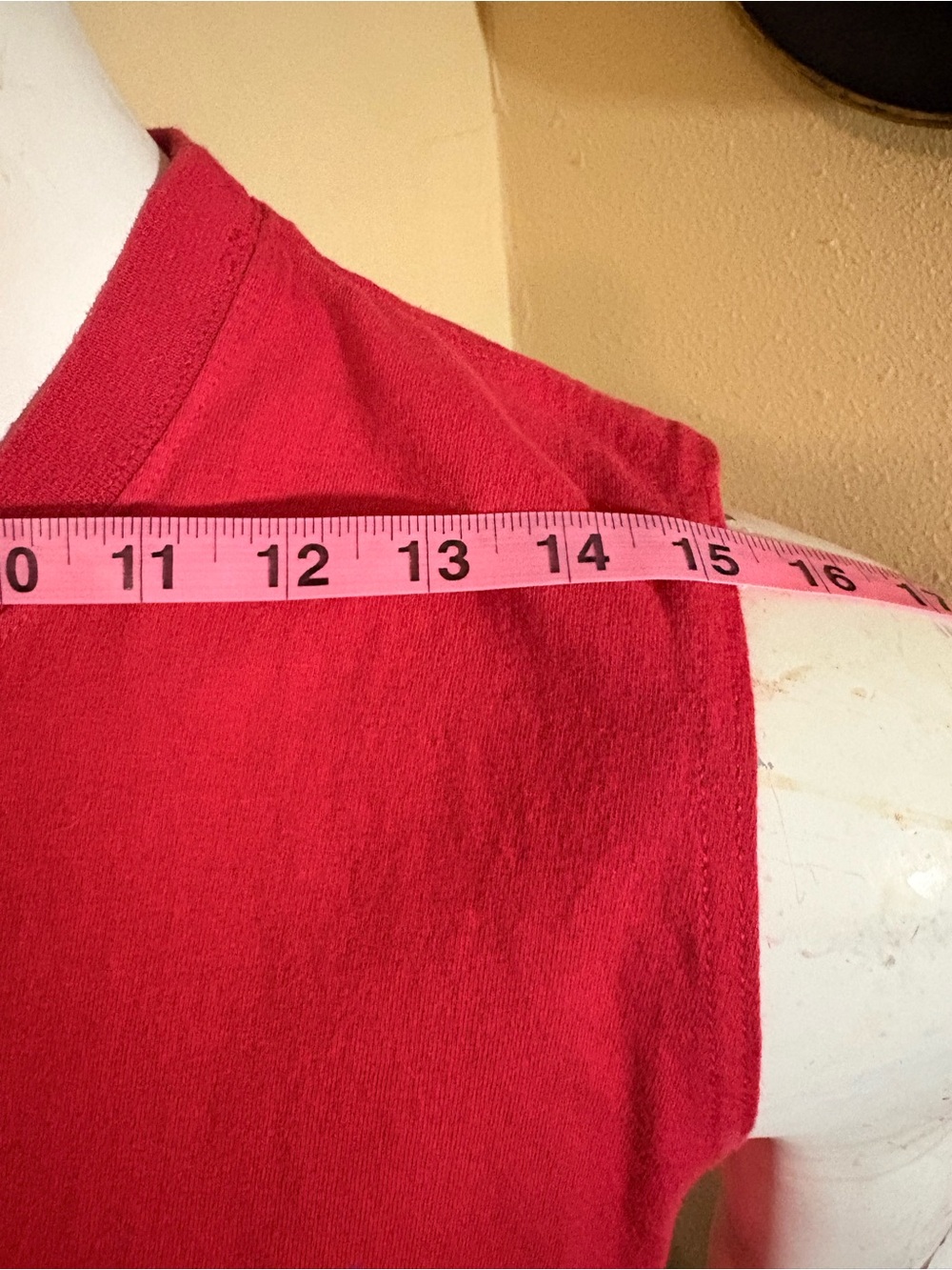 Nike Red Sleeveless Athletic Tank with Blue Swoosh - Picture 3 of 5